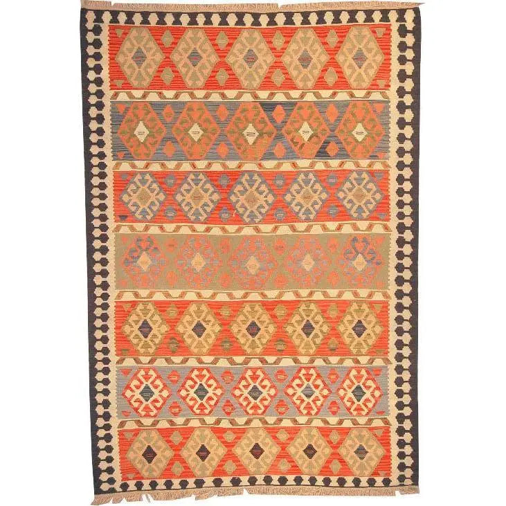 One Of The Kind Ardabil Persian Kilim 8'10" x 6'0"